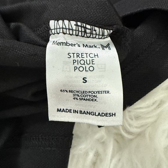 Member's Mark Men's Stretch Pique Polo. Black. Size Small. New.Short sleeve po - Picture 5 of 6